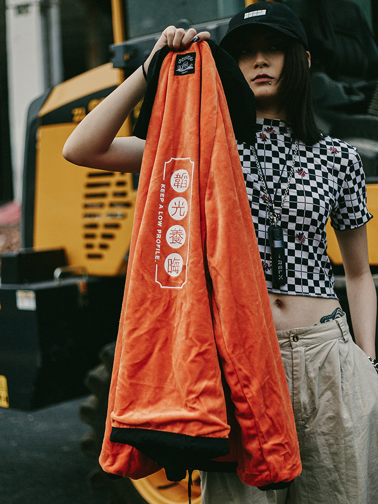 Black Orange Coach Jacket