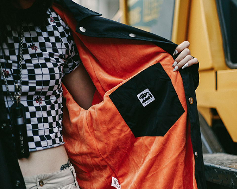 Black Orange Coach Jacket